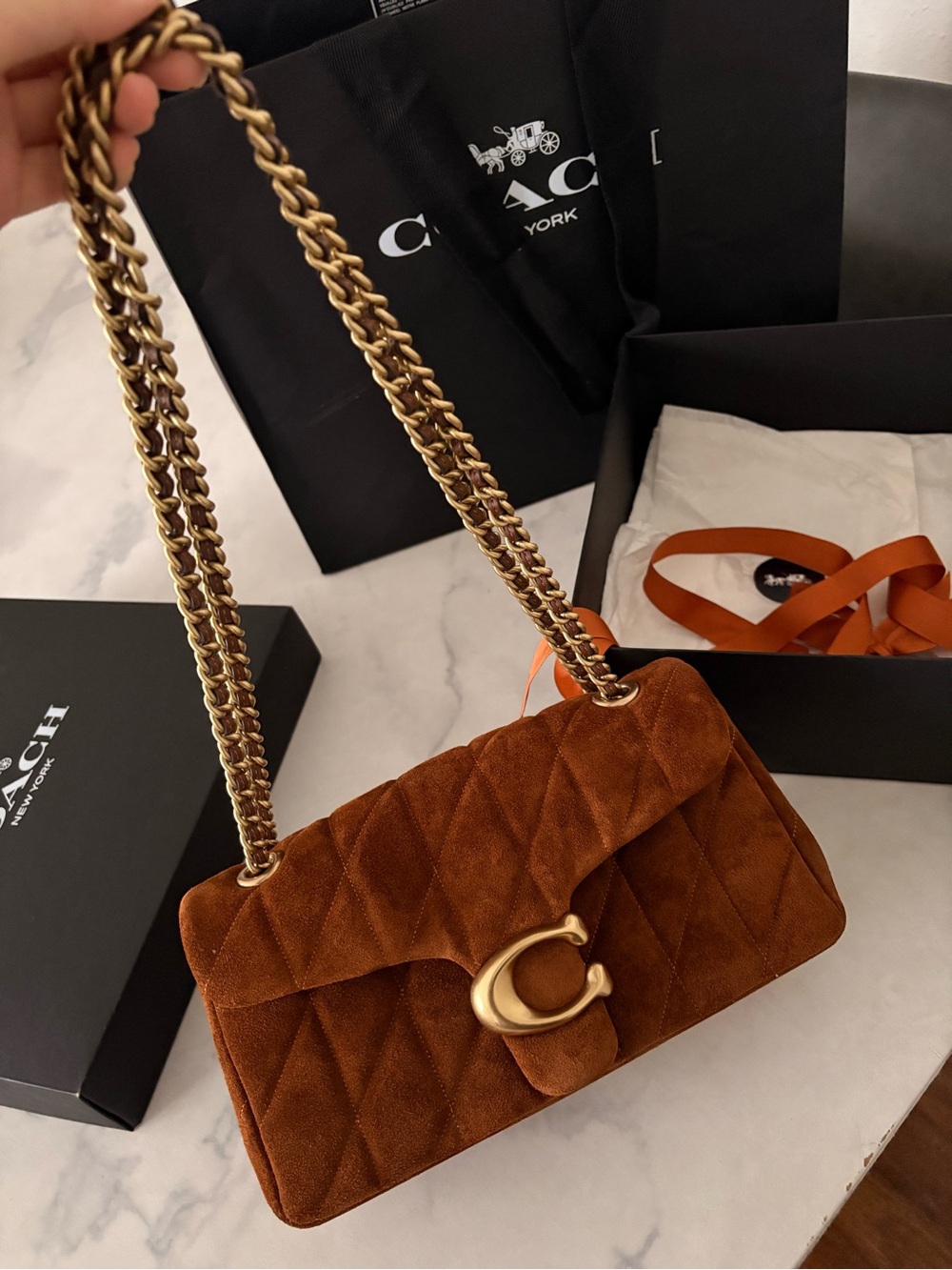 COACH TABBY 26 — QUILTED SUEDE